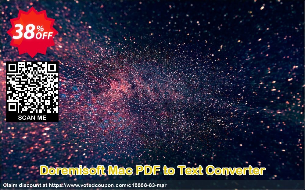 Doremisoft MAC PDF to Text Converter Coupon, discount Doremisoft Software promotion (18888). Promotion: Doremisoft Software coupon