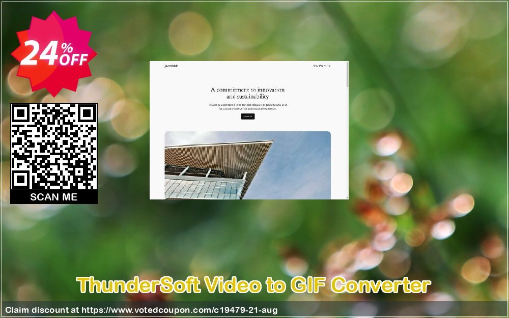 ThunderSoft Video to GIF Converter Coupon Code May 2024, 24% OFF - VotedCoupon