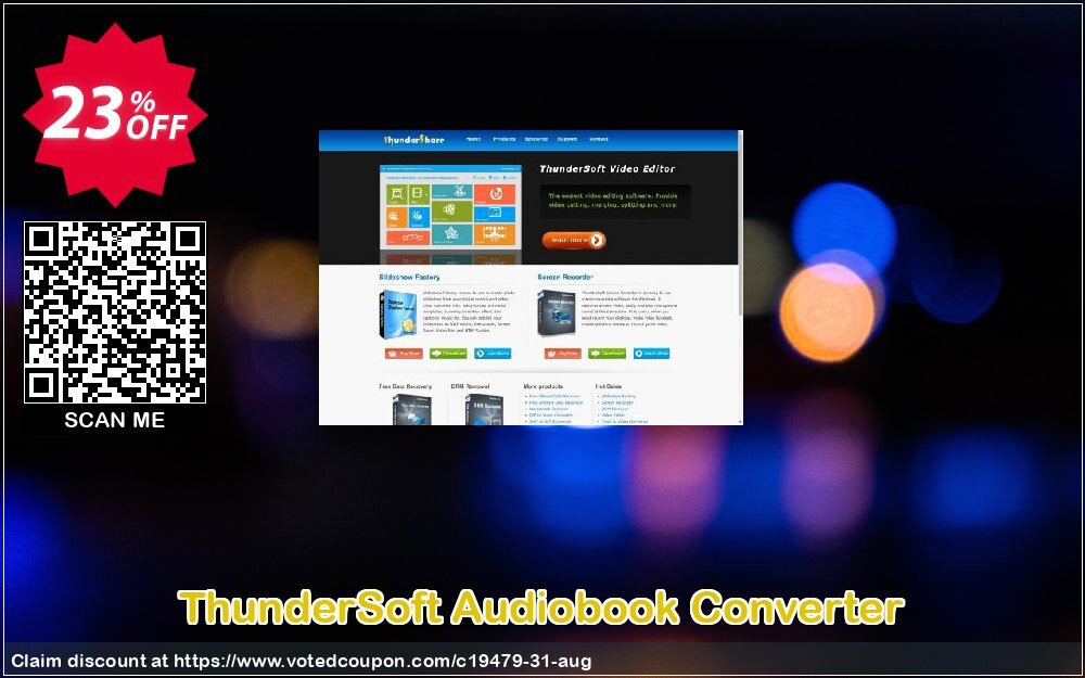 ThunderSoft Audiobook Converter Coupon, discount ThunderSoft Coupon (19479). Promotion: Discount from ThunderSoft (19479)