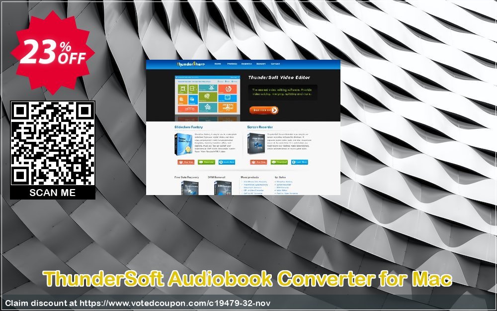 ThunderSoft Audiobook Converter for MAC Coupon, discount ThunderSoft Coupon (19479). Promotion: Discount from ThunderSoft (19479)
