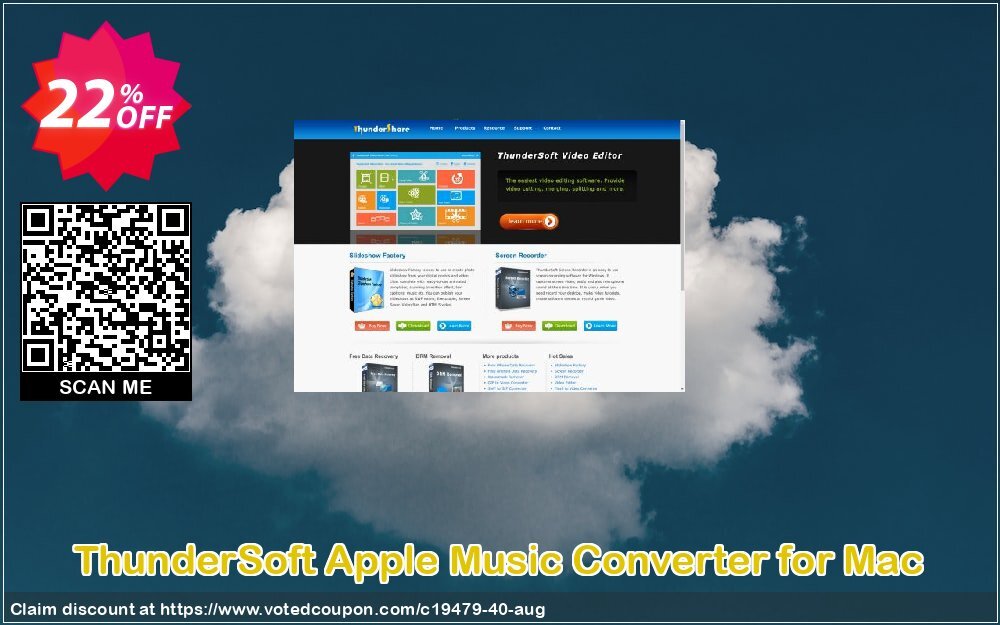 ThunderSoft Apple Music Converter for MAC Coupon, discount ThunderSoft Coupon (19479). Promotion: Discount from ThunderSoft (19479)