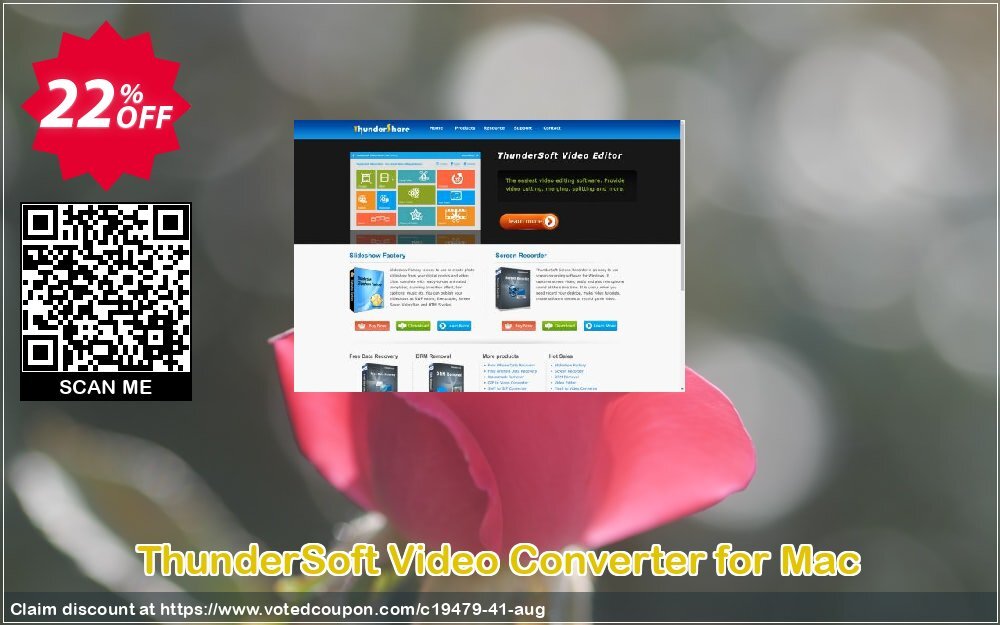 ThunderSoft Video Converter for MAC Coupon Code Apr 2024, 22% OFF - VotedCoupon