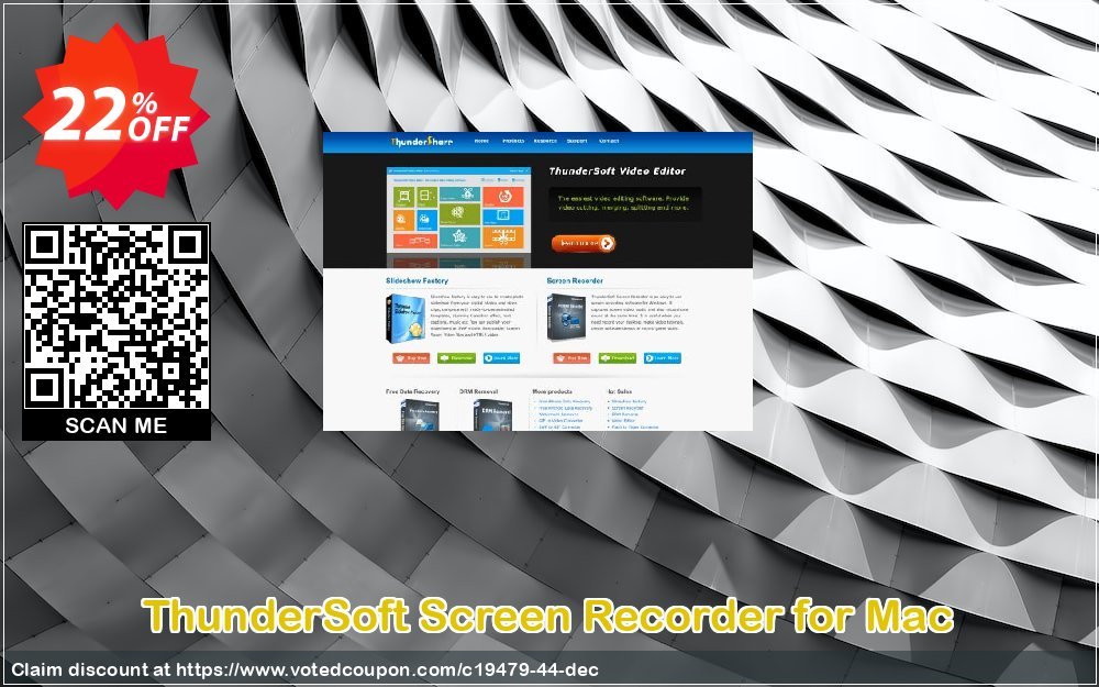 ThunderSoft Screen Recorder for MAC Coupon, discount ThunderSoft Coupon (19479). Promotion: Discount from ThunderSoft (19479)