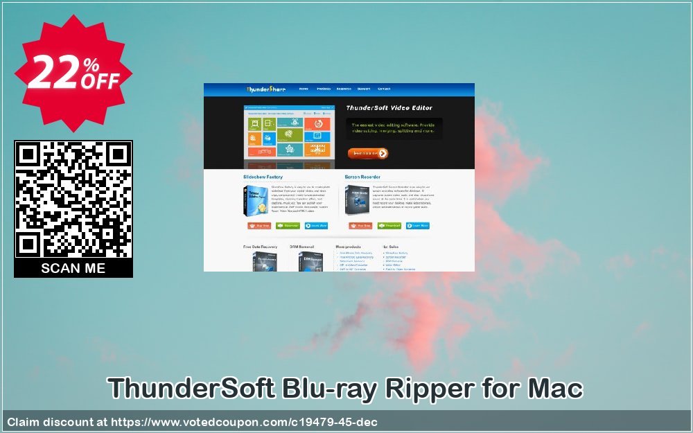 ThunderSoft Blu-ray Ripper for MAC Coupon, discount ThunderSoft Coupon (19479). Promotion: Discount from ThunderSoft (19479)