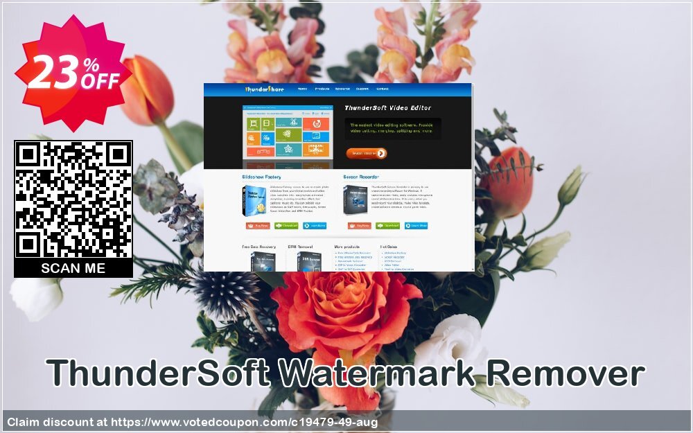 ThunderSoft Watermark Remover Coupon, discount ThunderSoft Coupon (19479). Promotion: Discount from ThunderSoft (19479)