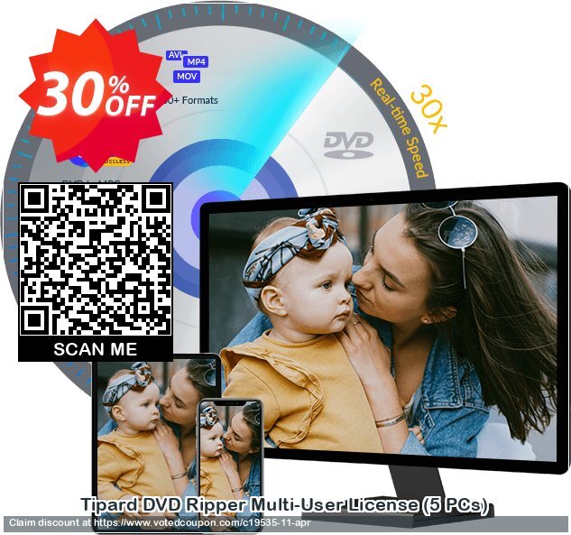 Tipard DVD Ripper Multi-User Plan, 5 PCs  Coupon Code Jun 2024, 30% OFF - VotedCoupon