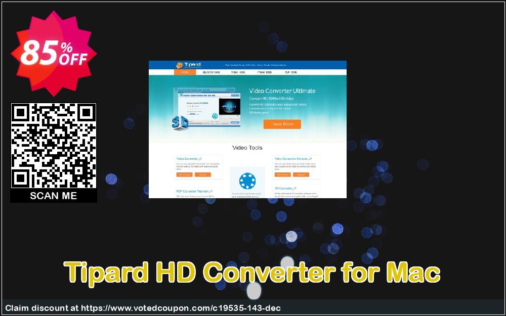 Tipard HD Converter for MAC Coupon, discount Tipard HD Converter for Mac exclusive offer code 2024. Promotion: 50OFF Tipard