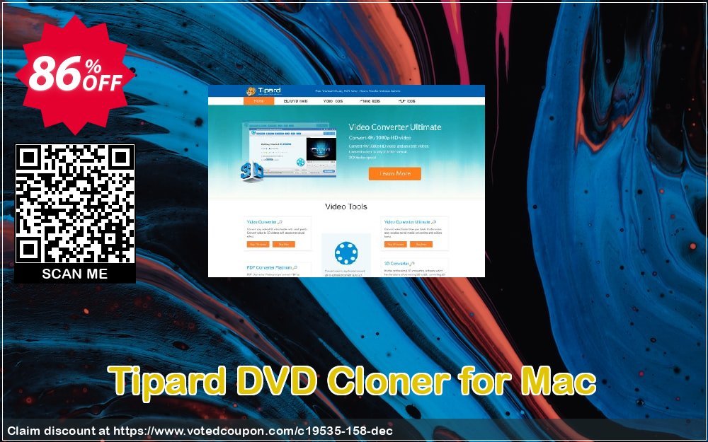 Tipard DVD Cloner for MAC Coupon, discount Tipard DVD Cloner for Mac awful discount code 2023. Promotion: 50OFF Tipard
