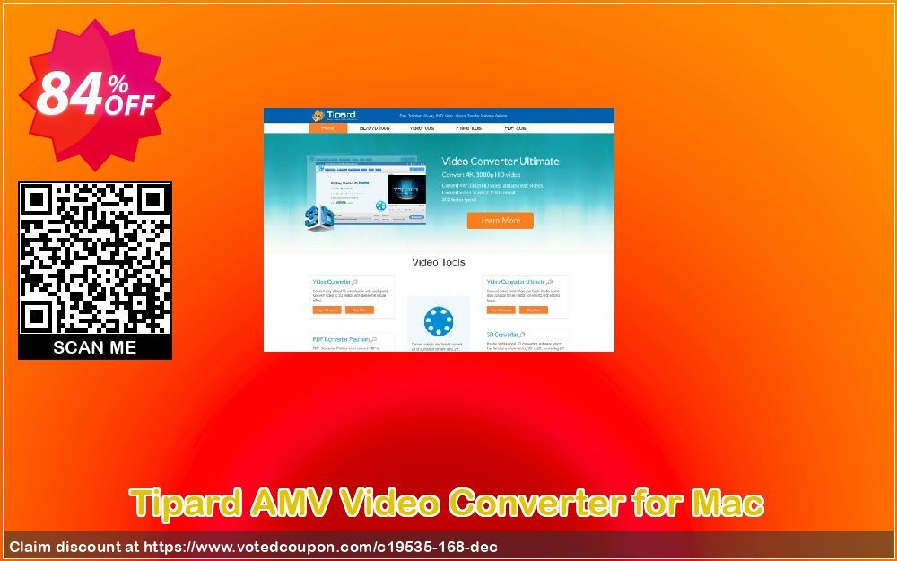 Tipard AMV Video Converter for MAC Coupon, discount 50OFF Tipard. Promotion: 50OFF Tipard