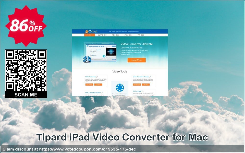 Tipard iPad Video Converter for MAC Coupon, discount Tipard iPad Video Converter for Mac fearsome deals code 2024. Promotion: 50OFF Tipard