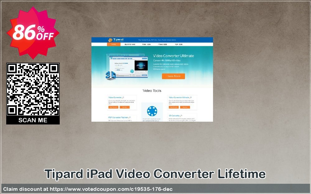 Tipard iPad Video Converter Lifetime Coupon Code Apr 2024, 86% OFF - VotedCoupon