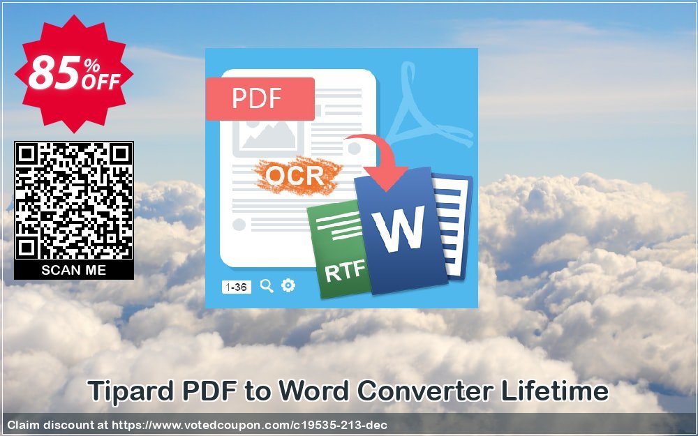 Tipard PDF to Word Converter Lifetime Coupon, discount 84% OFF Tipard PDF to Word Converter Lifetime, verified. Promotion: Formidable discount code of Tipard PDF to Word Converter Lifetime, tested & approved