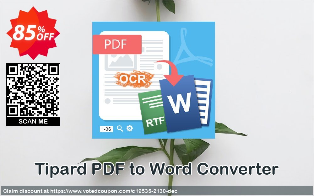 Tipard PDF to Word Converter Coupon, discount 84% OFF Tipard PDF to Word Converter, verified. Promotion: Formidable discount code of Tipard PDF to Word Converter, tested & approved