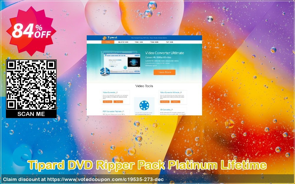 Tipard DVD Ripper Pack Platinum Lifetime Coupon, discount Tipard DVD Ripper Pack Platinum super sales code 2024. Promotion: 50OFF Tipard