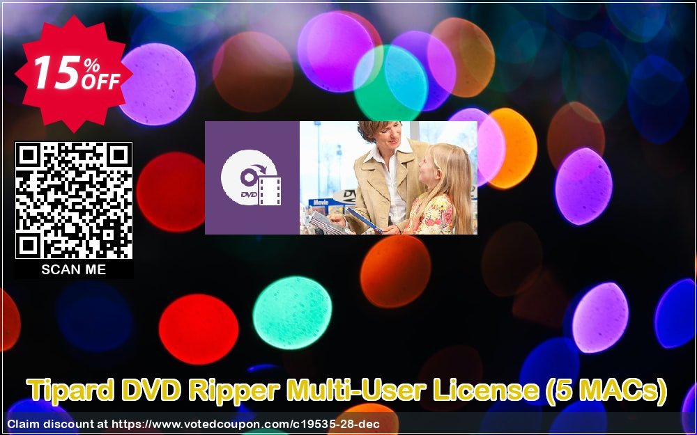 Tipard DVD Ripper Multi-User Plan, 5 MACs  Coupon, discount 84% OFF Tipard DVD Ripper Multi-User License (5 MACs), verified. Promotion: Formidable discount code of Tipard DVD Ripper Multi-User License (5 MACs), tested & approved