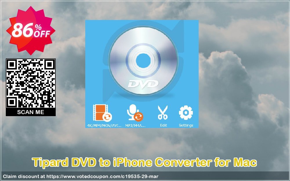 Tipard DVD to iPhone Converter for MAC Coupon Code May 2024, 86% OFF - VotedCoupon