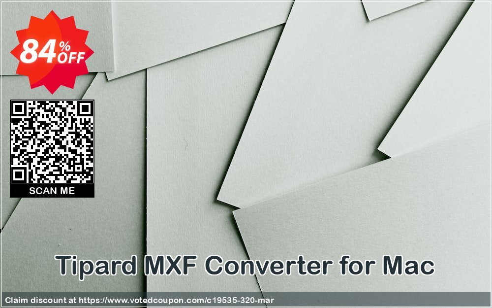 Tipard MXF Converter for MAC Coupon, discount Tipard MXF Converter for Mac awful promo code 2024. Promotion: 50OFF Tipard