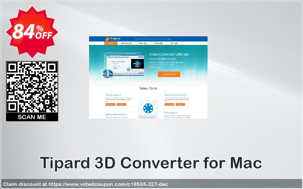Tipard 3D Converter for MAC Coupon Code May 2024, 84% OFF - VotedCoupon