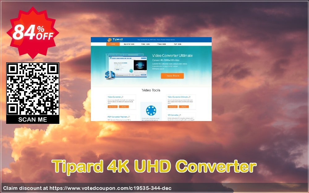 Tipard 4K UHD Converter Coupon, discount 50OFF Tipard. Promotion: 50OFF Tipard
