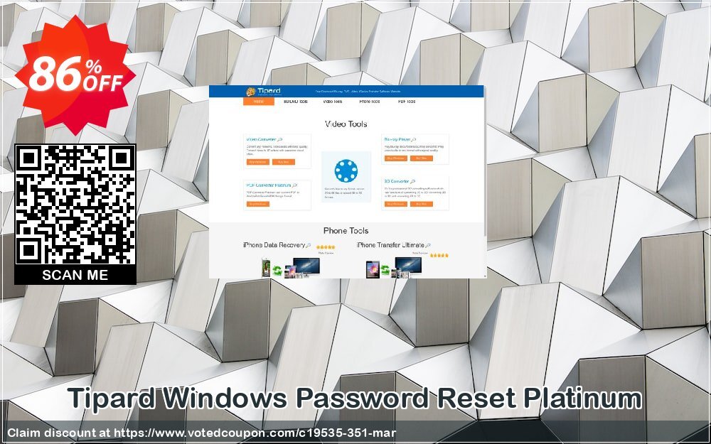 Tipard WINDOWS Password Reset Platinum Coupon Code Jun 2024, 86% OFF - VotedCoupon