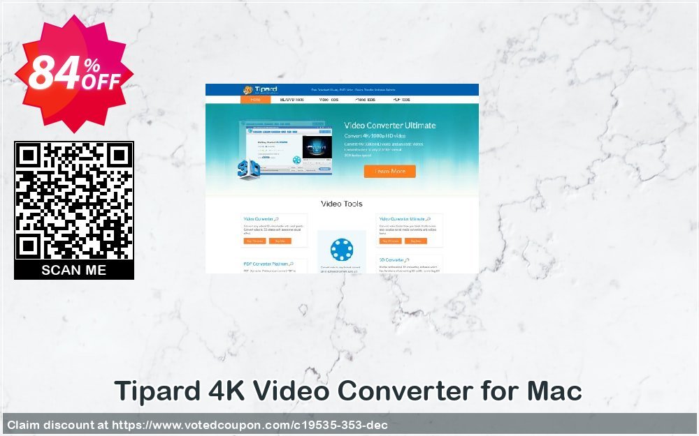 Tipard 4K Video Converter for MAC Coupon, discount 50OFF Tipard. Promotion: 50OFF Tipard