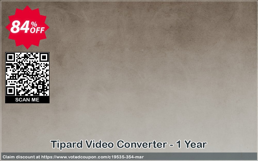 Tipard Video Converter - Yearly Coupon, discount 50OFF Tipard. Promotion: 50OFF Tipard