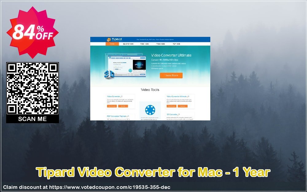 Tipard Video Converter for MAC - Yearly Coupon Code Jun 2023, 84% OFF - VotedCoupon