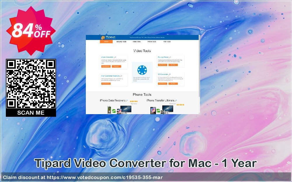 Tipard Video Converter for MAC - Yearly Coupon, discount 50OFF Tipard. Promotion: 50OFF Tipard