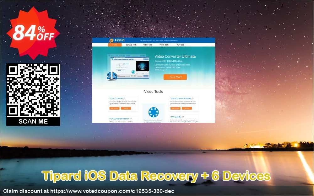 Tipard iOS Data Recovery + 6 Devices Coupon Code Apr 2024, 84% OFF - VotedCoupon
