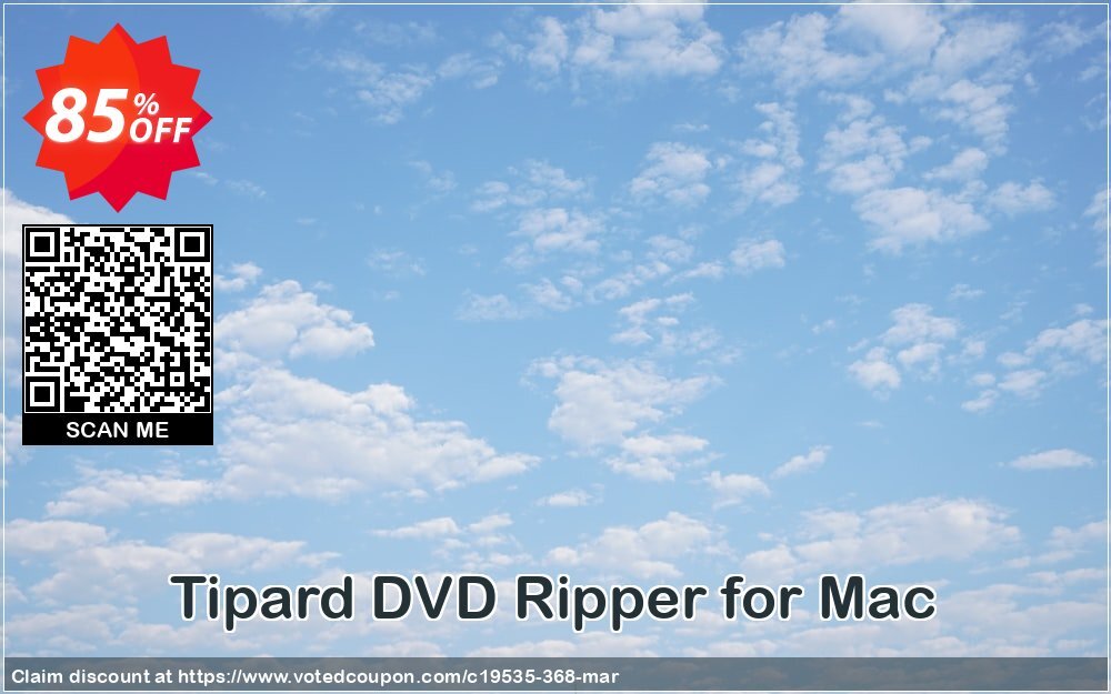 Tipard DVD Ripper for MAC Coupon, discount 50OFF Tipard. Promotion: 50OFF Tipard