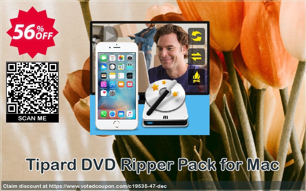 Tipard DVD Ripper Pack for MAC Coupon, discount 55% OFF Tipard DVD Ripper Pack for Mac Lifetime License, verified. Promotion: Formidable discount code of Tipard DVD Ripper Pack for Mac Lifetime License, tested & approved