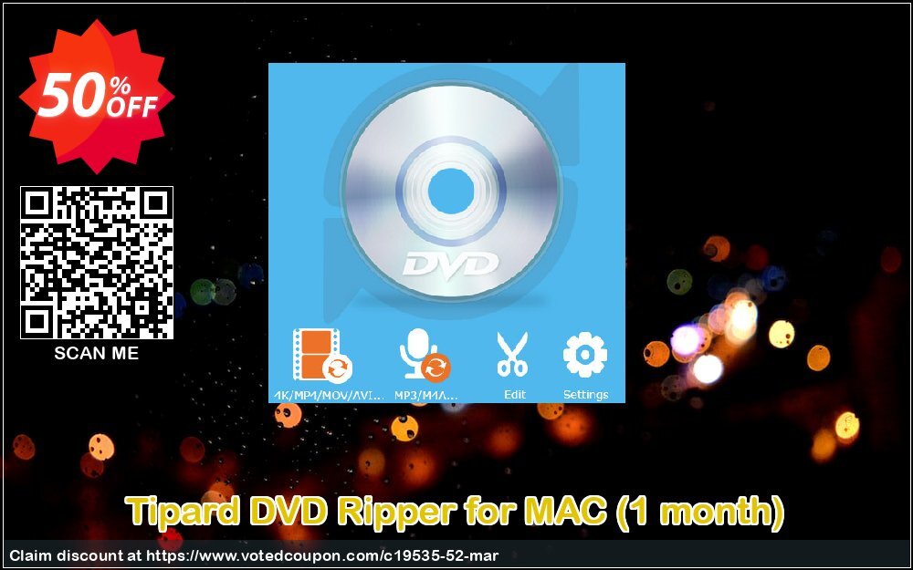 Tipard DVD Ripper for MAC, Monthly  Coupon, discount 50OFF Tipard. Promotion: 50OFF Tipard