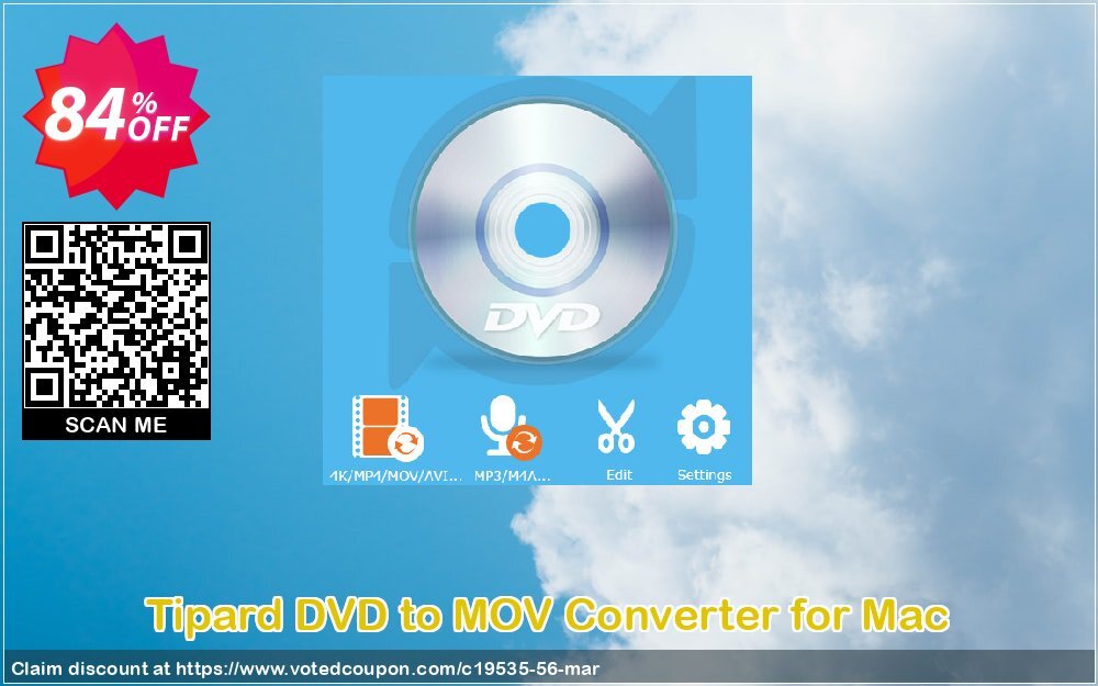 Tipard DVD to MOV Converter for MAC Coupon Code Apr 2024, 84% OFF - VotedCoupon