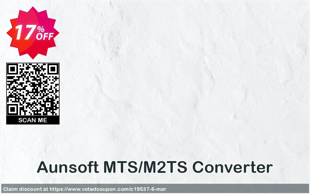 Aunsoft MTS/M2TS Converter Coupon Code May 2024, 17% OFF - VotedCoupon