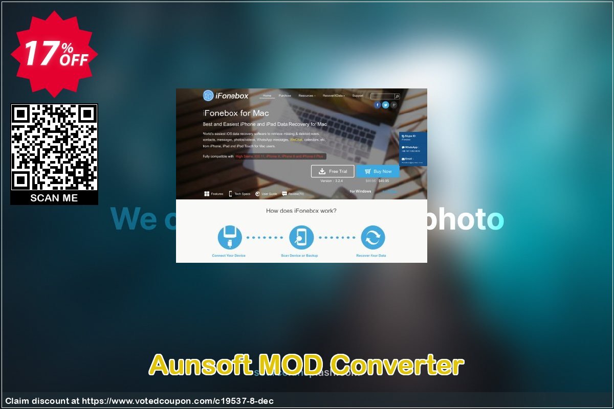 Aunsoft MOD Converter Coupon, discount ifonebox AunTec coupon code 19537. Promotion: ifonebox AunTec discount code (19537)