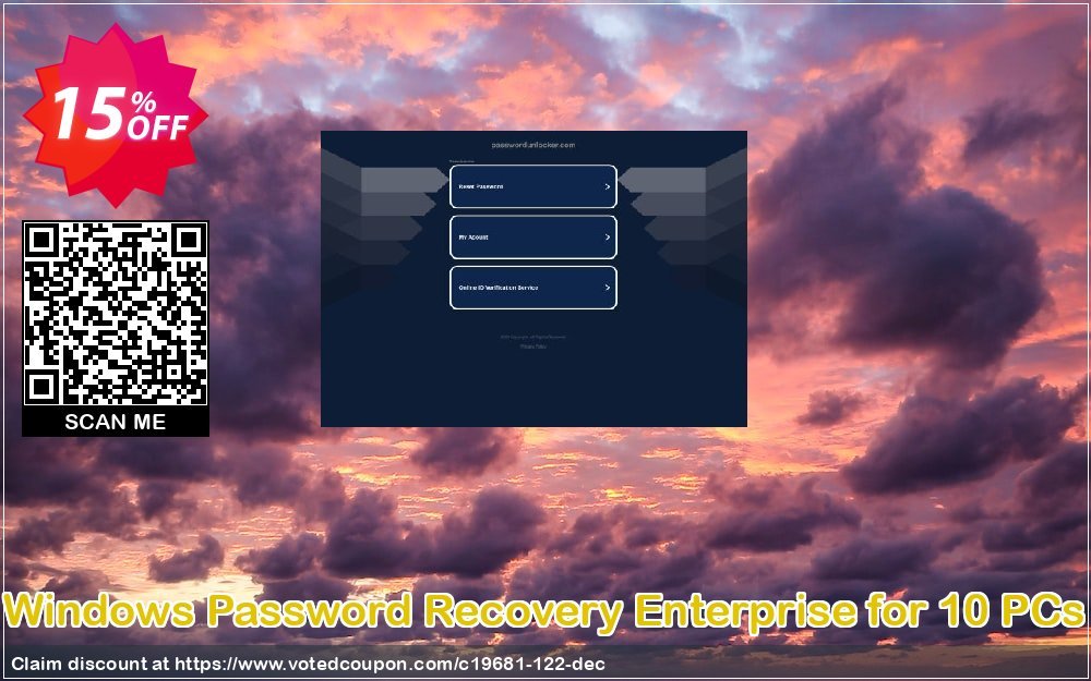 WINDOWS Password Recovery Enterprise for 10 PCs Coupon, discount Password Unlocker Studio coupons (19681). Promotion: Password Unlocker coupon codes (19681)