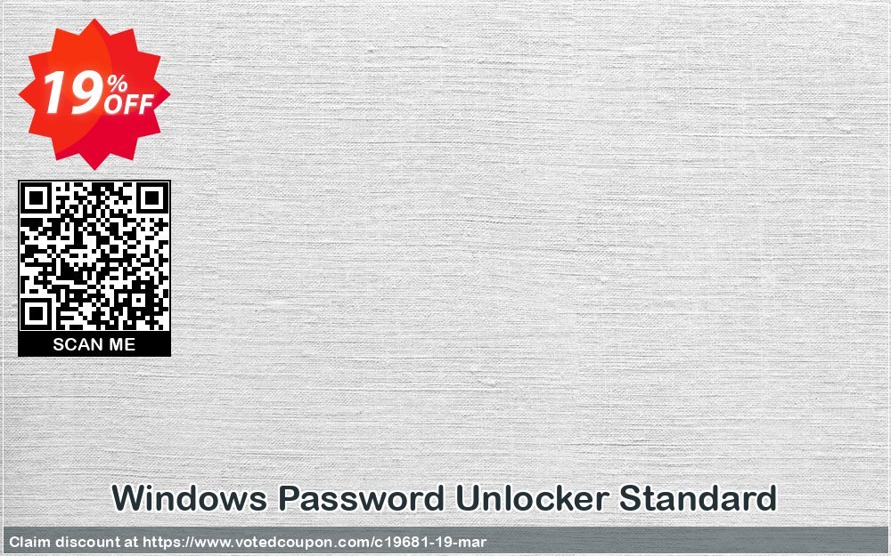 WINDOWS Password Unlocker Standard Coupon Code Apr 2024, 19% OFF - VotedCoupon