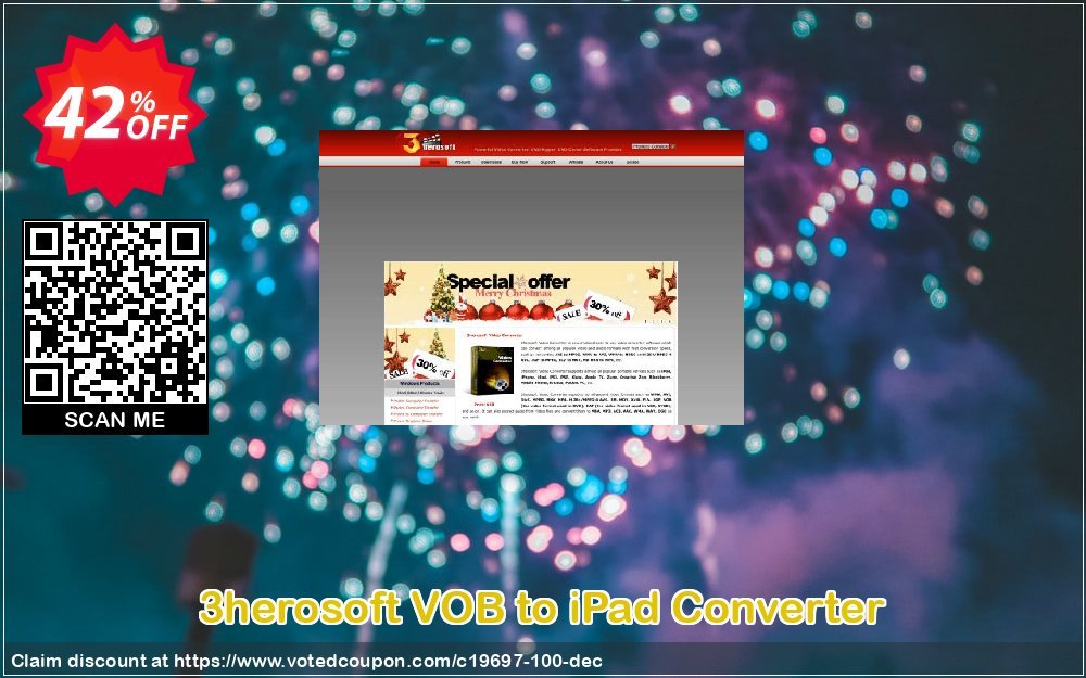 3herosoft VOB to iPad Converter Coupon, discount 3herosoft Software Studio (19697). Promotion: 