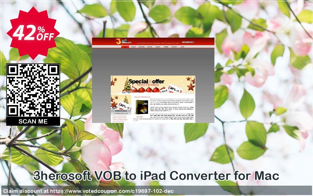 3herosoft VOB to iPad Converter for MAC Coupon, discount 3herosoft Software Studio (19697). Promotion: 