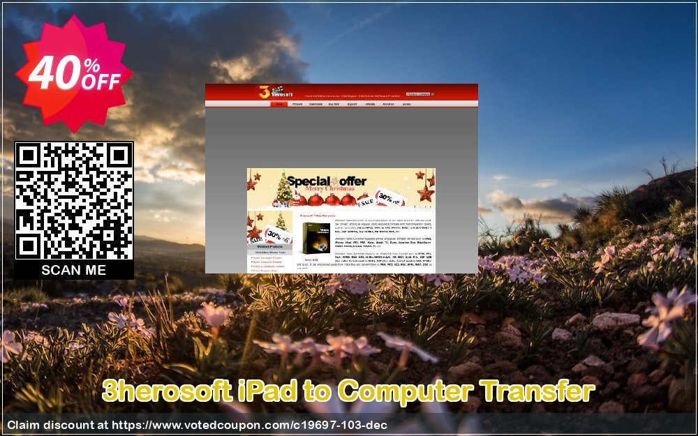 3herosoft iPad to Computer Transfer Coupon Code May 2024, 40% OFF - VotedCoupon