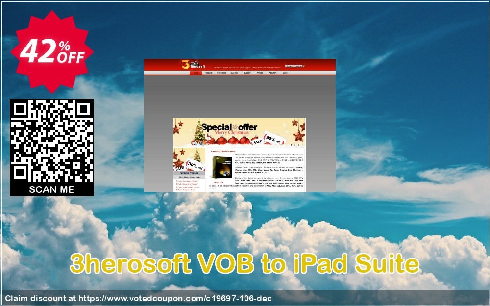 3herosoft VOB to iPad Suite Coupon, discount 3herosoft Software Studio (19697). Promotion: 