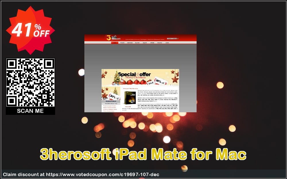 3herosoft iPad Mate for MAC Coupon, discount 3herosoft Software Studio (19697). Promotion: 