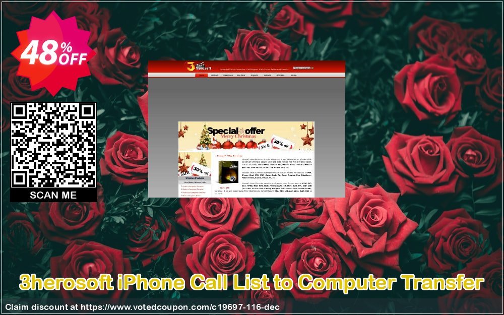 3herosoft iPhone Call List to Computer Transfer Coupon, discount 3herosoft Software Studio (19697). Promotion: 