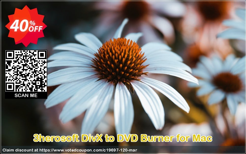 3herosoft DivX to DVD Burner for MAC Coupon Code Apr 2024, 40% OFF - VotedCoupon