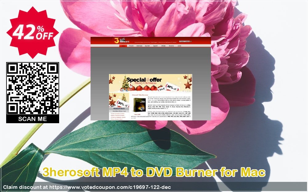 3herosoft MP4 to DVD Burner for MAC Coupon, discount 3herosoft Software Studio (19697). Promotion: 
