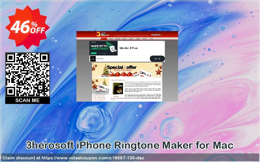 3herosoft iPhone Ringtone Maker for MAC Coupon, discount 3herosoft Software Studio (19697). Promotion: 