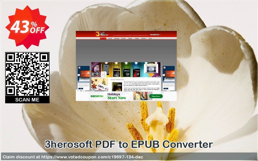 3herosoft PDF to EPUB Converter Coupon, discount 3herosoft Software Studio (19697). Promotion: 