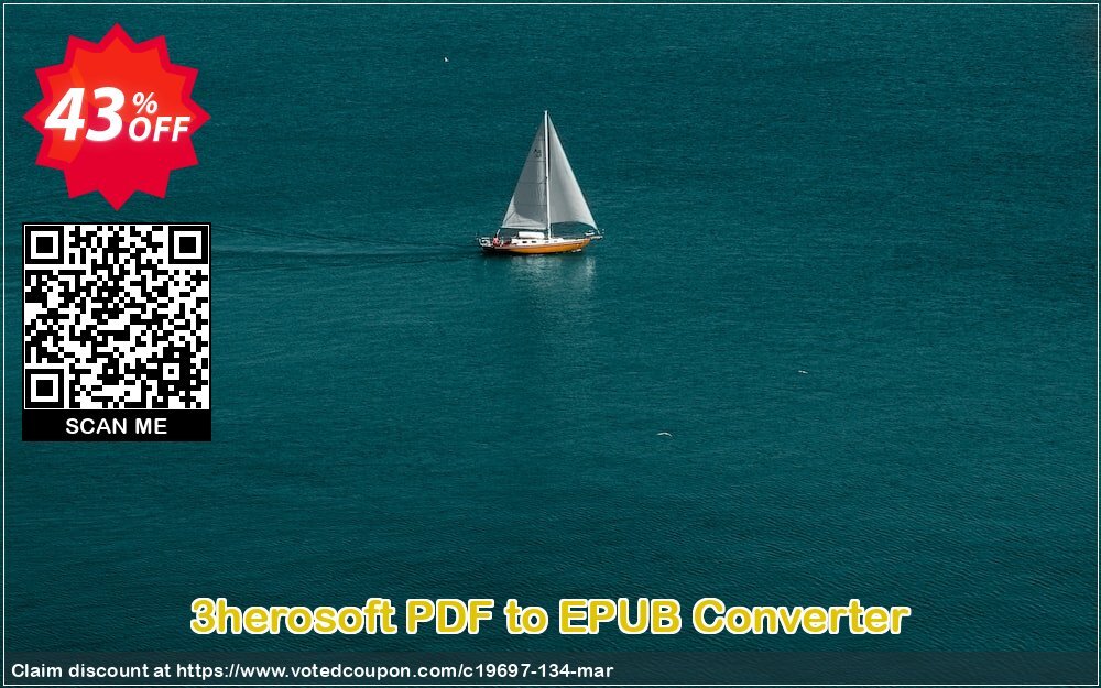 3herosoft PDF to EPUB Converter Coupon, discount 3herosoft Software Studio (19697). Promotion: 