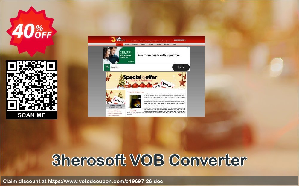 3herosoft VOB Converter Coupon Code May 2024, 40% OFF - VotedCoupon
