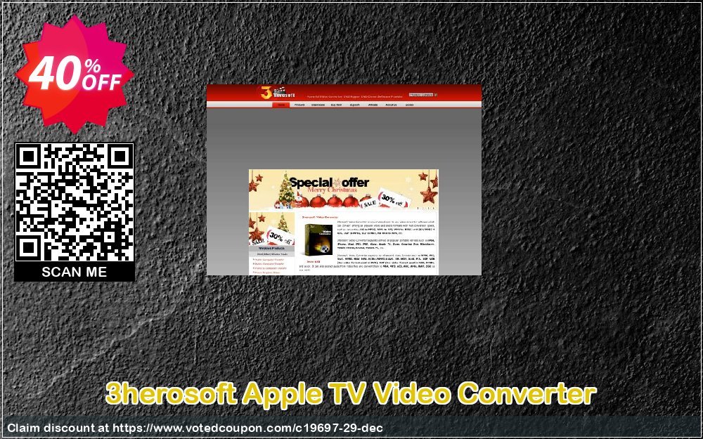 3herosoft Apple TV Video Converter Coupon Code Apr 2024, 40% OFF - VotedCoupon